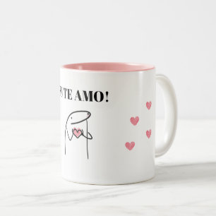 De Café Em Dois Tons Caneca Flork EU TE AMO