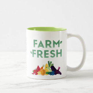 De Café Em Dois Tons Caneca fresca da fazenda orgânica