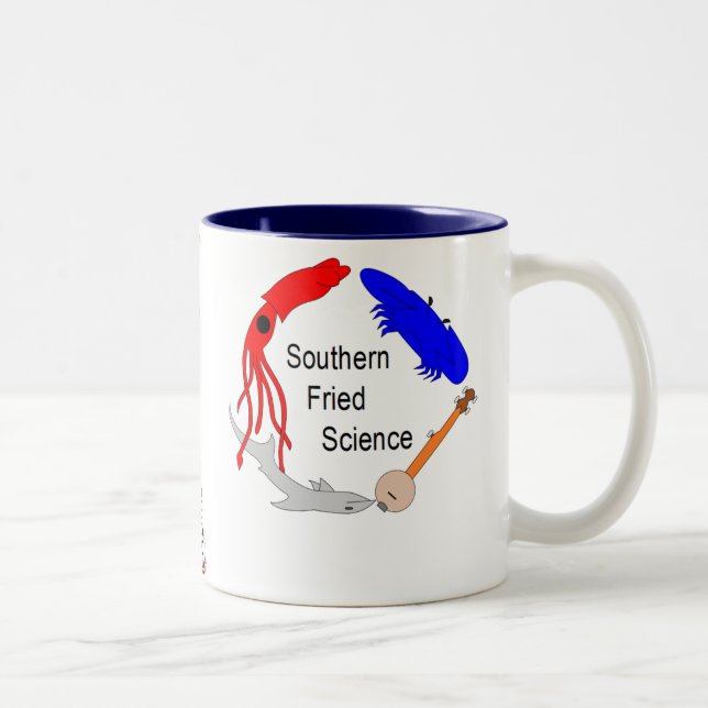 De Café Em Dois Tons Caneca fritada do sul da ciência (Direita)
