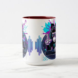De Café Em Dois Tons Caneca Funky Monkey