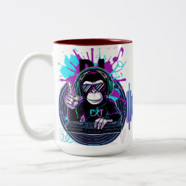De Café Em Dois Tons Caneca Funky Monkey