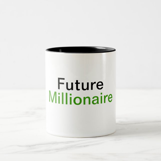 De Café Em Dois Tons Caneca futura do milionário (Centro)