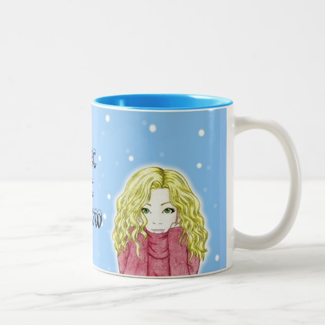 De Café Em Dois Tons Caneca Garota da Neve (Direita)