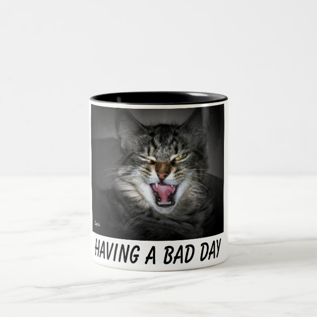 De Café Em Dois Tons Caneca Gato Mal-Humorado (Centro)