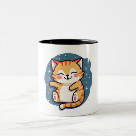 De Café Em Dois Tons Caneca Gato Sonolenta