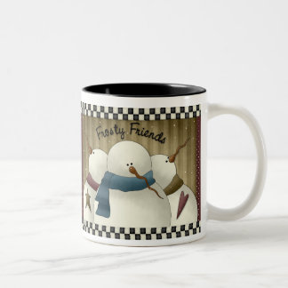 De Café Em Dois Tons Caneca gelado e dos amigos