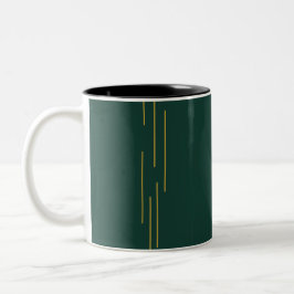 De Café Em Dois Tons Caneca Geométrica Dourada Verde Esmeralda
