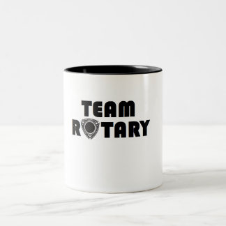 De Café Em Dois Tons Caneca giratória da equipe