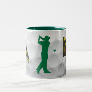 De Café Em Dois Tons Caneca golfing do golfe