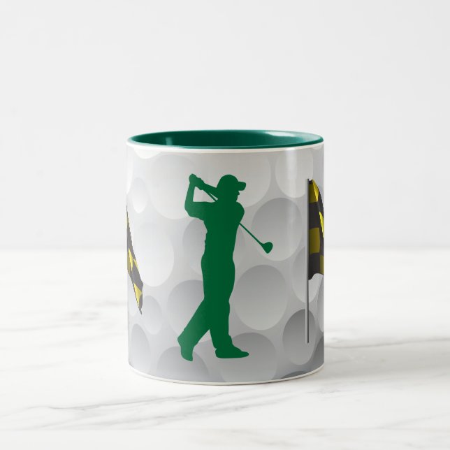 De Café Em Dois Tons Caneca golfing do golfe (Centro)