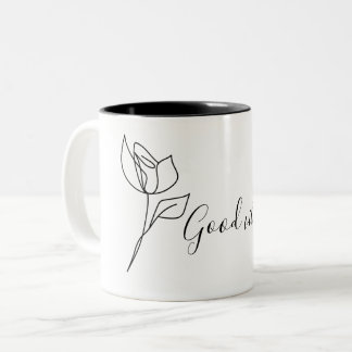 De Café Em Dois Tons Caneca "Good Vibes" Rosa