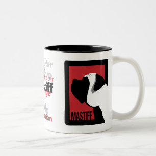 De Café Em Dois Tons Caneca gráfica do Mastiff