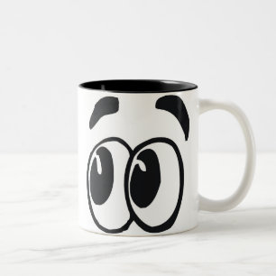 De Café Em Dois Tons Caneca grande dos olhos