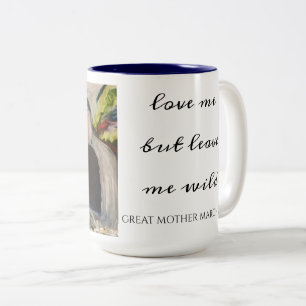 De Café Em Dois Tons Caneca GRANDE MÃE MARÇO "Me ame mas me deixe selva
