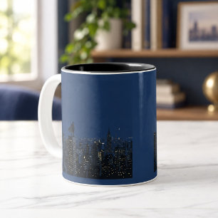De Café Em Dois Tons Caneca Herói da Cidade à Meia-Noite