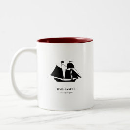 De Café Em Dois Tons Caneca — HMS Gaspee