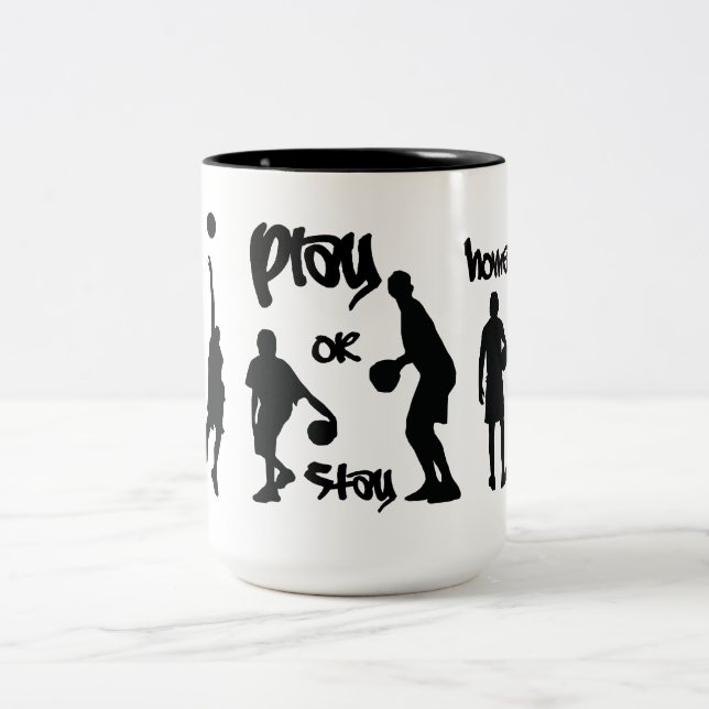 De Café Em Dois Tons Caneca Home do jogo ou da estada (Centro)