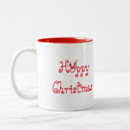 De Café Em Dois Tons Caneca Hoppy do coelho do Natal