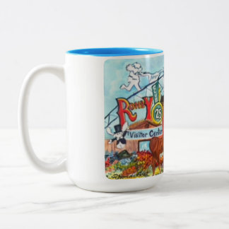 De Café Em Dois Tons Caneca ícone "Sob o Arco" do Mushing do Alasca