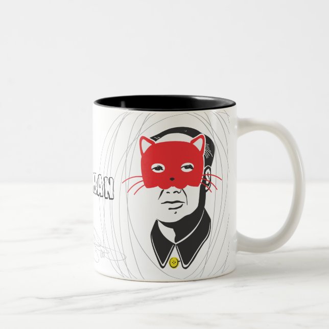 De Café Em Dois Tons Caneca II do Meow do presidente (Direita)