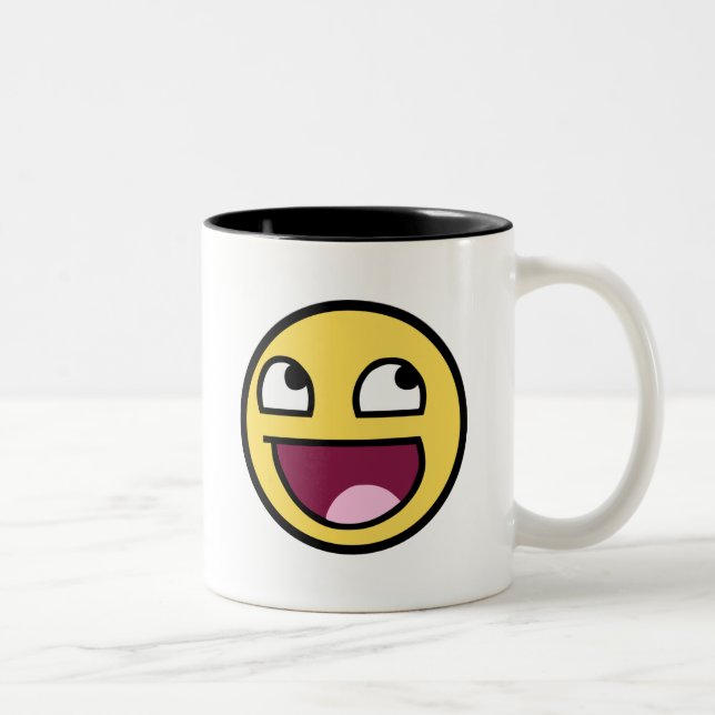 De Café Em Dois Tons Caneca impressionante da cara (Direita)