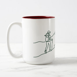 De Café Em Dois Tons Caneca Indo para as montanhas