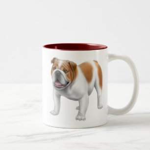 De Café Em Dois Tons Caneca inglesa do buldogue