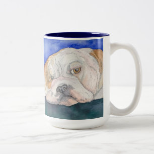 De Café Em Dois Tons Caneca inglesa só do buldogue