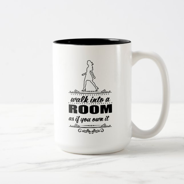 De Café Em Dois Tons Caneca inspirada da mulher (Direita)
