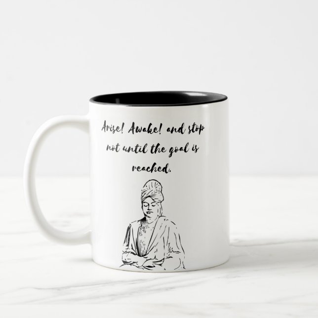 De Café Em Dois Tons Caneca inspirada - Swami Vivekananda (Esquerda)