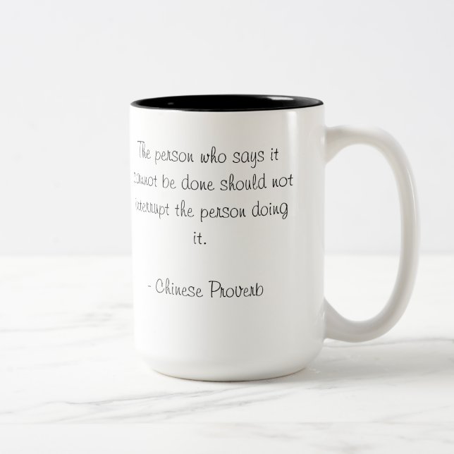 De Café Em Dois Tons Caneca inspirador (Direita)