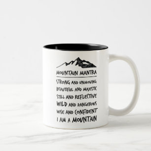 De Café Em Dois Tons Caneca inspirador - mantra da montanha