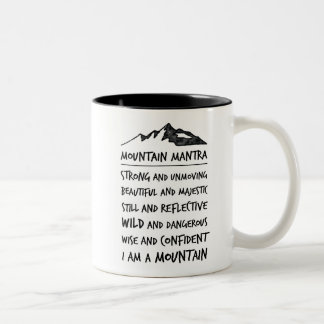De Café Em Dois Tons Caneca inspirador - mantra da montanha