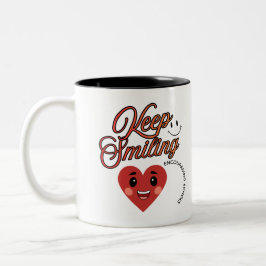 De Café Em Dois Tons Caneca Inspiradora Sorria Sempre