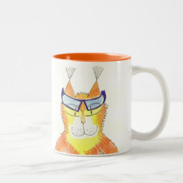 De Café Em Dois Tons Caneca interplanetária dos Espaço-Linces