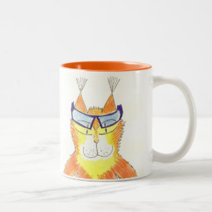 De Café Em Dois Tons Caneca interplanetária dos Espaço-Linces
