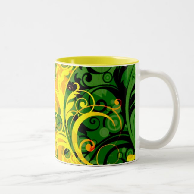 De Café Em Dois Tons Caneca intitulado (Direita)