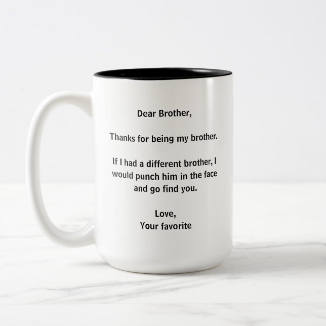 De Café Em Dois Tons Caneca Irmão Engraçado Presente Irmão Sarcástico (Esquerda)