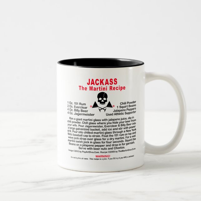 De Café Em Dois Tons Caneca - JACKASS, A Taça Martini (Direita)