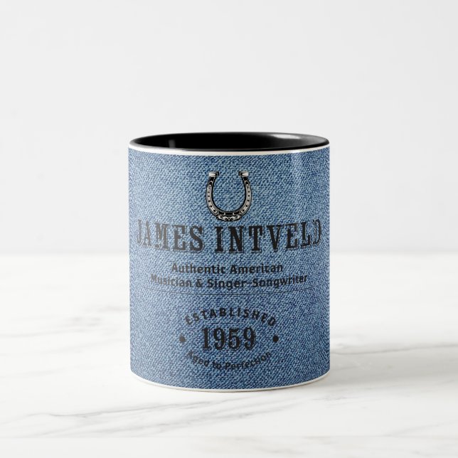 De Café Em Dois Tons Caneca James Intveld Blue Denim  (Centro)