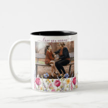 Caneca Jardim Colorido Boho Flores Silvestres Dia