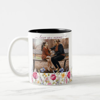 De Café Em Dois Tons Caneca Jardim Colorido Boho Flores Silvestres Dia