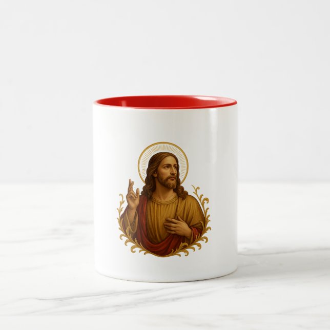 De Café Em Dois Tons Caneca - Jesus Cristo (Centro)