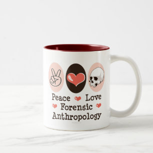 De Café Em Dois Tons Caneca judicial da antropologia do amor da paz