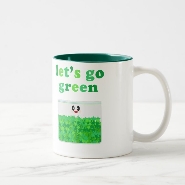 DE CAFÉ EM DOIS TONS CANECA KAWAII VAMOS SER VERDES (Direita)