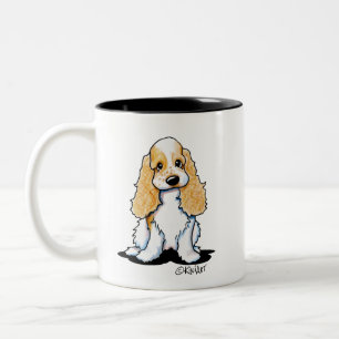 De Café Em Dois Tons Caneca KiniArt Cocker Spaniel