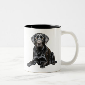 De Café Em Dois Tons Caneca Labrador Preto