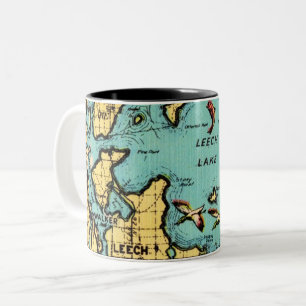 De Café Em Dois Tons Caneca Leech Lake Minnesota