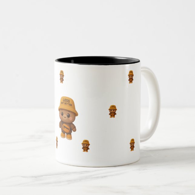 De Café Em Dois Tons Caneca less but better (Frente Esquerda)