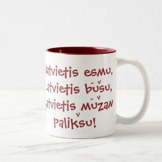 De Café Em Dois Tons Caneca letão